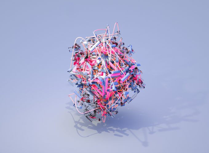 Wallpaper objects, 3D, blue, pink HD, Abstract 959055269